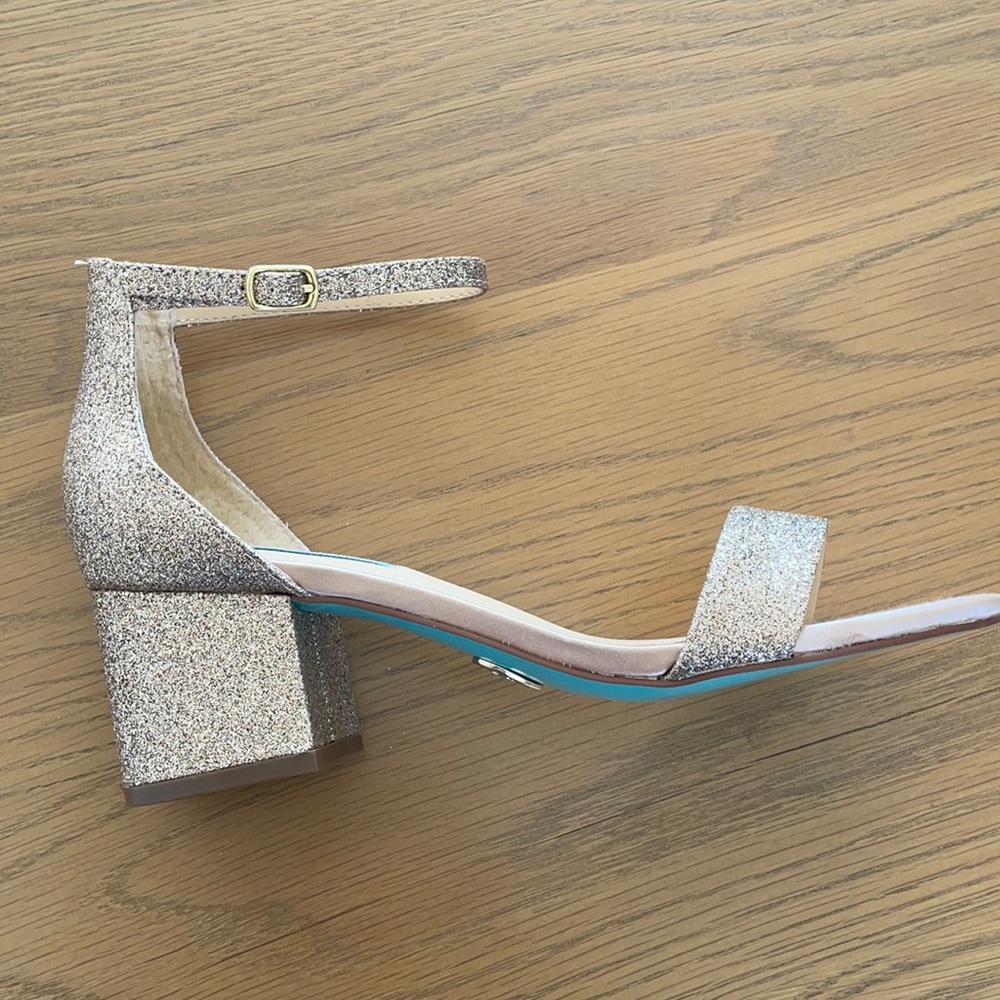 Brand New Betsey Johnson Rose Gold Sparkle Heals.